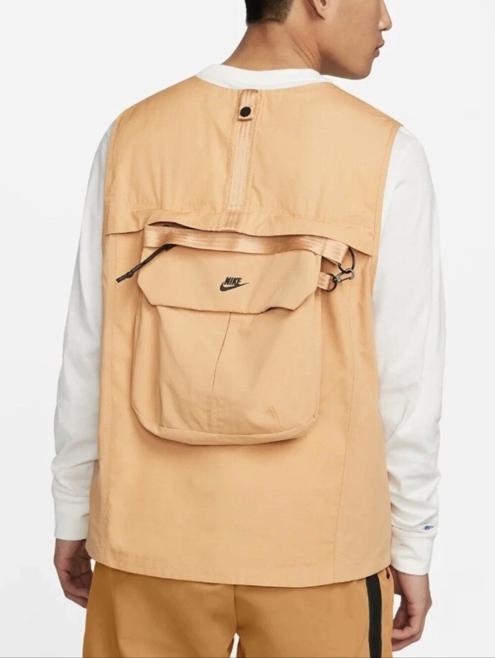 Nike Men's Tech Pack Tan Vest Attatched Backpack Sportswear Size XL NEW